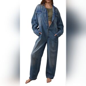 Free People: We The Free Townes Denim Jumpsuit